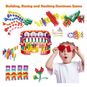 Toy Imagine™ 120 Piece Colourful Wooden Domino Blocks For Kids