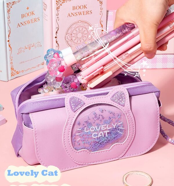 wolpin 1Pc Pencil Case Large Capacity Stationery Bag
