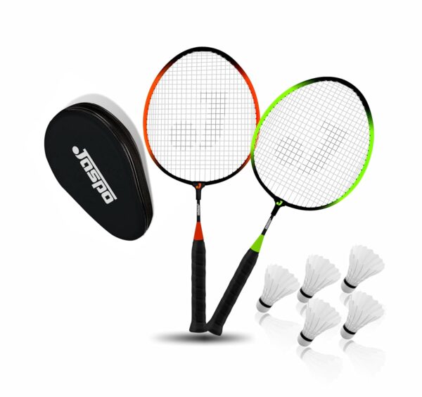 Jaspo Kidzy Steel Badminton Racket Set with 5pc. Feather Shuttlecock