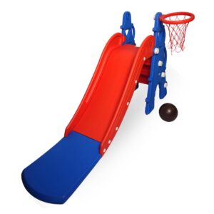 Amazon Brand – Solimo Castle Slide with Basketball