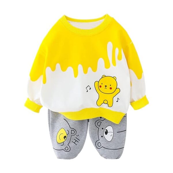 Googogaaga Boy's Cotton Full Sleeves Sweatshirt with Pant Set
