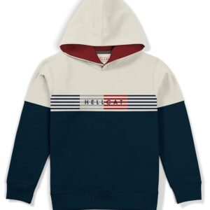 HELLCAT Boys Regular Fit Fulsleeve Hooded Sweatshirt with Rib