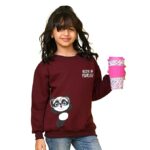 Nusyl Girl's Believe in Yourself Text Printed Crew/Round Neck Sweatshirt