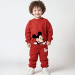 minicult Mickey cotton Kids Coordinated sweatshirt and pant set