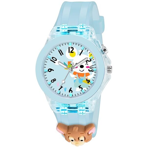 Shocknshop LED Luminous Cute Cartoon Multi Color Lights Watch for Girls