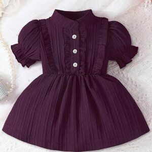 Fashion Dream Girls Solid Knee Length Dress