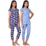 TotzTouch Girls Cotton Pyjama Set Printed T Shirt