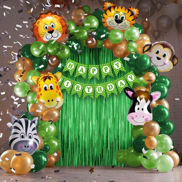 Just Party Jungle Themed Birthday Decoration Set