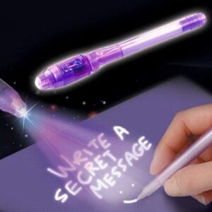 Birthday Popper Invisible Ink Magic Pen with UV Light