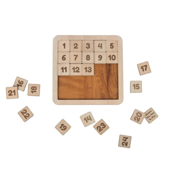 ECOTOUCH Wooden Number Slide Puzzle for Kids