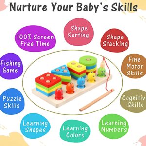 Kidology Kids Wooden Stacking Toys