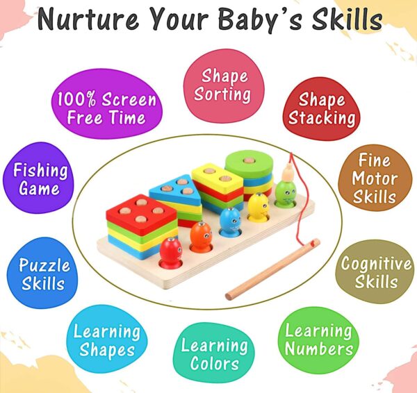 Kidology Kids Wooden Stacking Toys