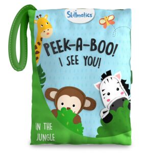 Skillmatics Peek-A-Boo Jungle Book - Soft Cloth Book for Baby