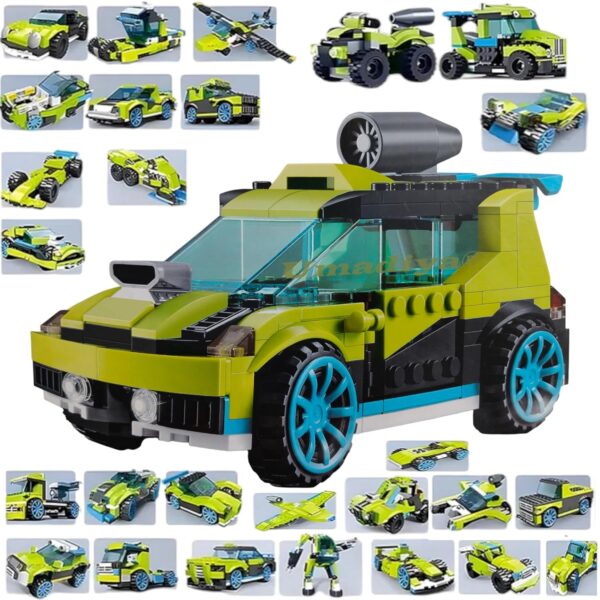 Umadiya® Architect 30 in 1 Rocket Rally Racing Cars Building Blocks