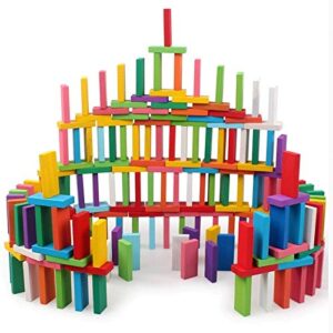 VGRASSP 240 pcs 12 Colour Wooden Domino Toy for Kids
