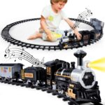 VikriDA Electric Train Set with Smoke for Kids
