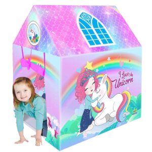 Webby Unicorn Kids Play theme tent house