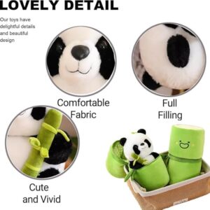 YBN Cute Panda Plush Toy in Bamboo - Panda Teddy Bear