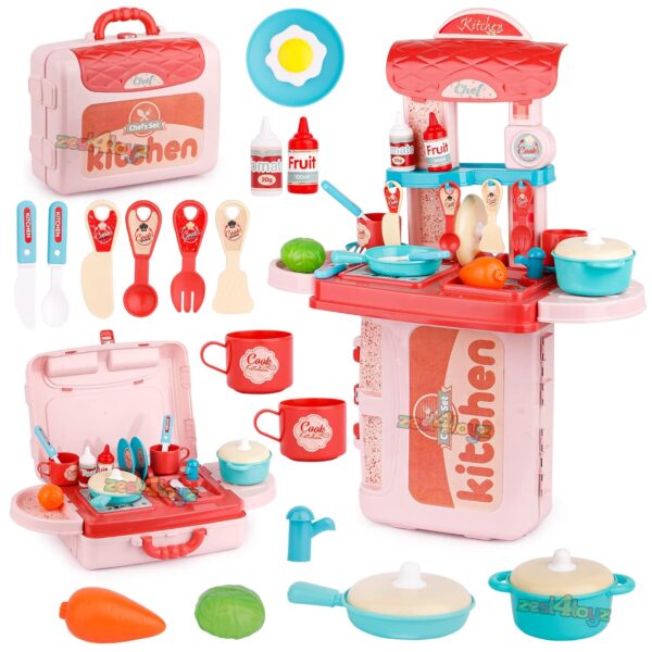 Zest 4 Toyz Plastic Kitchen Set for Kids Girl