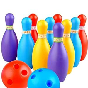 VY84 Plastic Bowling Game Set for Kids with 10 Pin 2 Balls