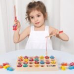 Kidology Wooden Magnetic Fishing Toys for Kids