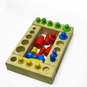 Natural.Toys | Montessori Colorfull Knobbed Cylinders With 5 Pegs, 5 Pcs