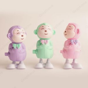 GRAPHENE Wind Up Monkey Toy with Key