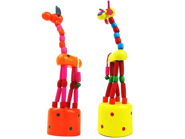 Handcrafted Dancing Giraffe Wooden Toys for Kids