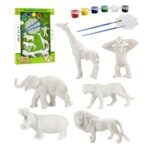 Diy Animals Coloring Toy ,Arts For Kids ,Cute Play Garden&Playground Animals, White