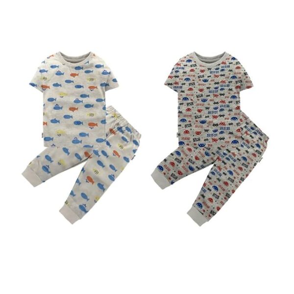 AmazBaby Boys Cotton Full Sleeve Top and Pyjama Set