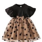 TAGAS Baby-Girl's Net A-Line Knee-Length Dress