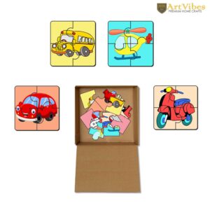 Artvibes Vehicle Wooden Jigsaw Puzzle Games for Children