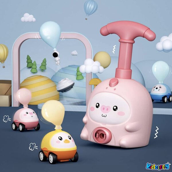 HIRNAYA Plastic Balloon Launcher Car Toy Set