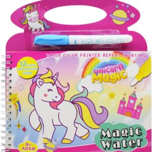 Reusable Magic Water Painting Book with Magic Doodle Pen Kids