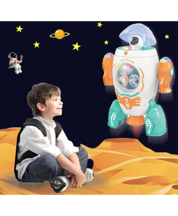 Goyal's Space Rocket 360° Rotation Robot Toys