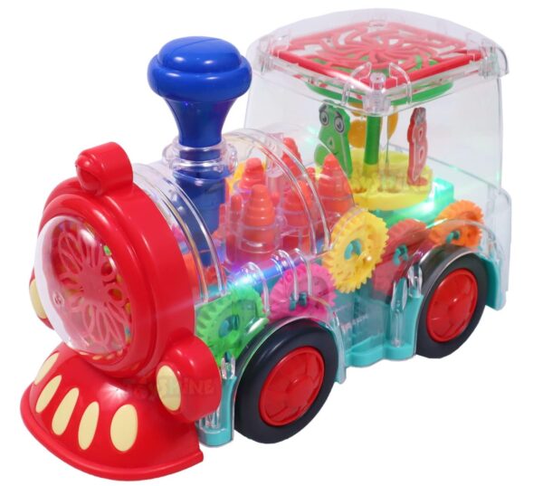 B&B E-Mart Transparent Train Musical 3D Lights Kids Transparent Car
