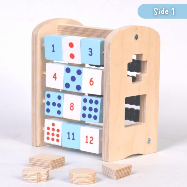 The Funny Mind 4 in1 Activities Natural Birchwood Wooden Toy for Kids