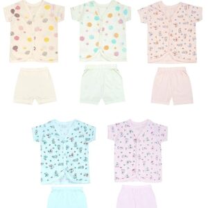 BREEZEWAY New Born Baby Top and Bottom combo pack of 5