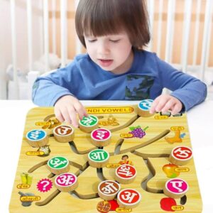 PopPlop Hindi Vowels Letters Maze Chase Puzzle Toy