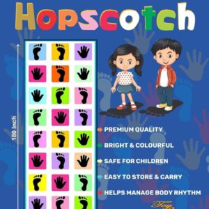 ToyGenie Hopscotch Washable Jumbo Floor Game for Kids