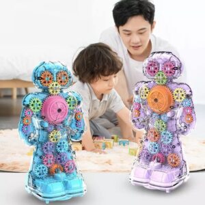 Goyal's Transparent Musical Gear Robot Toys for Kids