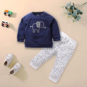BABY GO Full Sleeve Cotton Baby Dress Regular T shirts Pant with Set