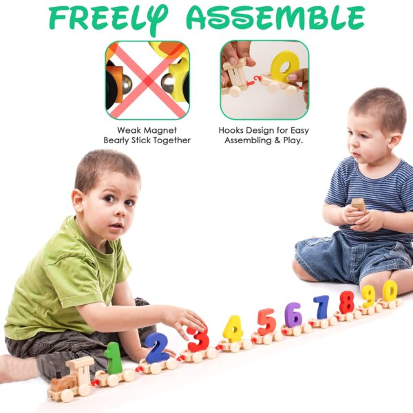 ADA Handicraft Wooden Digits 0 to 9 Number Train