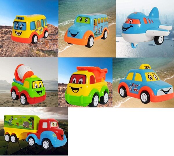 BELOXY Unbreakable Transportation Toy Cars Set 7