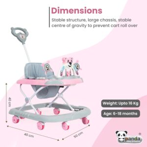 Panda Baby Products Baby Walker with Musical Toy Bar Rattles and Activity Toys