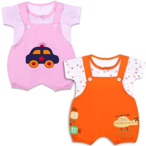 Baby's Stylish Latest Newest Arrival Design Fashionable Summer Soft Cotton Dungaree Set