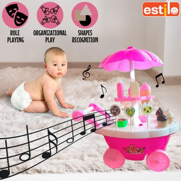 Estilo Pretend Play Mini Toy Candy Sweet Shopping Cart Set