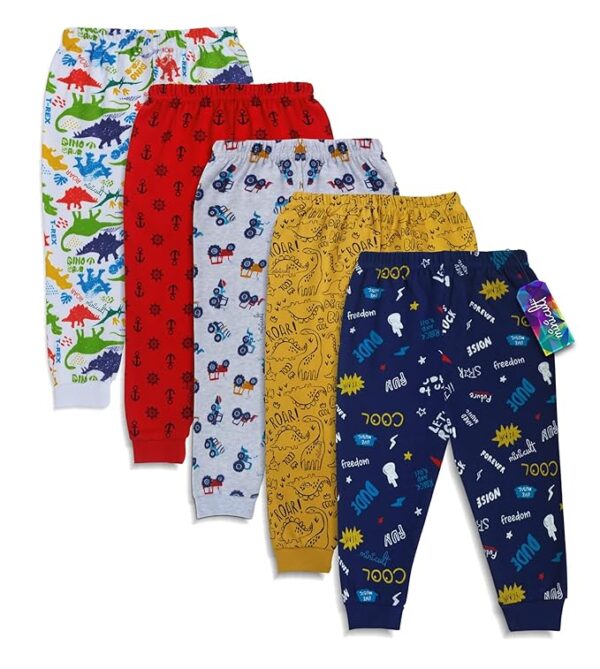 minicult Cotton Pajama Pants with All Over Print for Boys and Girls