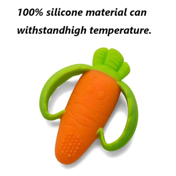 BitFeex Infant Silicone Good Bites Textured Carrot Teether
