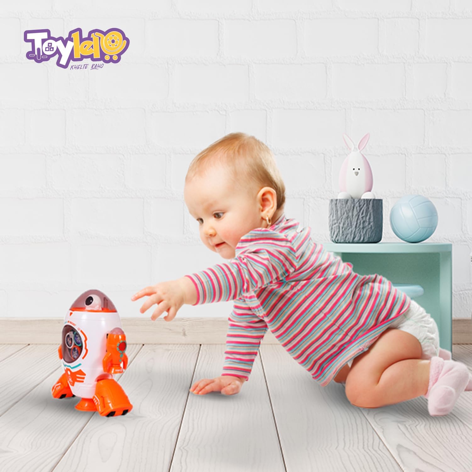 TOYLELO® Space Robot Musical Toy with Moving Gears